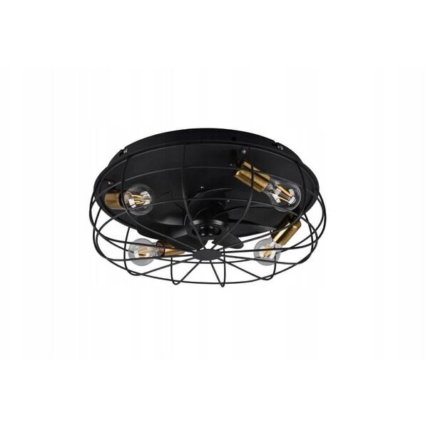 Trio Trondheim fan lamp 48 cm, 4 x E27, matte black