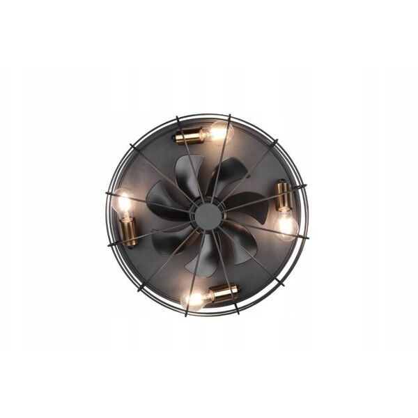 Trio Trondheim fan lamp 48 cm, 4 x E27, matte black
