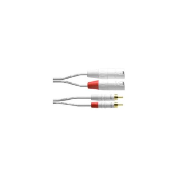 Cordial 2 x RCA - 2 x XLR audio cable, 6 m, white