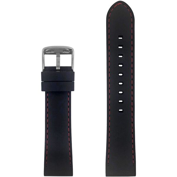 Pasek silikonowy Zeppelin czarny 22 mm