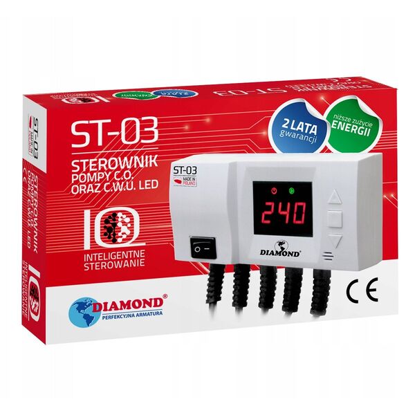 Diamond sterownik pompy C.O. oraz C.W.U. LED 230V ST-03