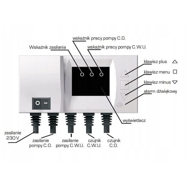 Diamond sterownik pompy C.O. oraz C.W.U. LED 230V ST-03