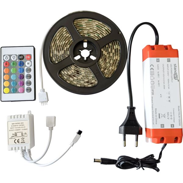 ΚΙΤ ΤΑΙΝΙΑΣ LED 9.6W/M 3M RGB IP65 12V