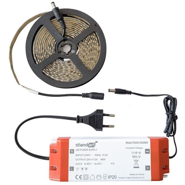 ΚΙΤ ΛΩΡΙΔΑΣ LED 14.4WM 3M N ΛΕΥΚΟ IP65 24V