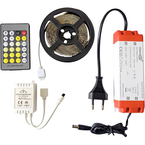 ΚΙΤ ΛΩΡΙΔΑΣ LED 9.3W/M 3M CCT-T IP20 12V