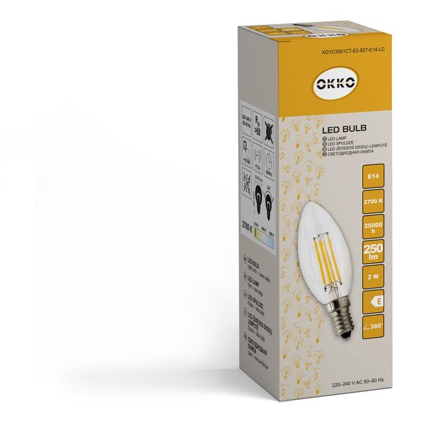 ΛΑΜΠΑ LED B35 2W E14 830 FL 250LM 15KH