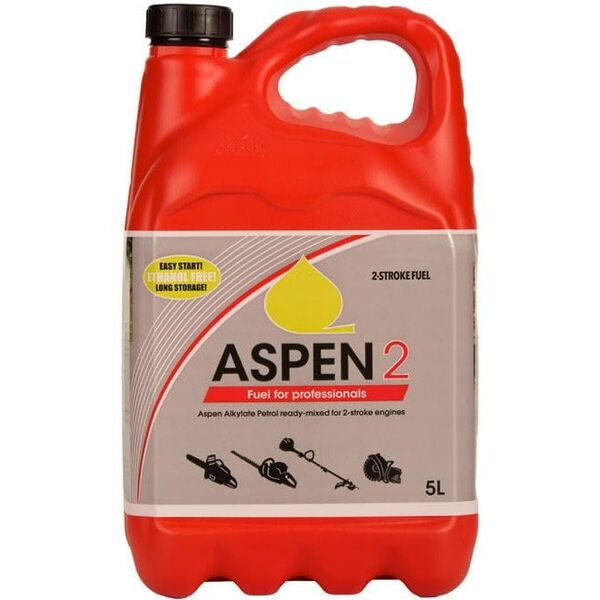 ASPEN Alkilato benzinas 2 taktų varikliams 5L (paruoštas naudoti, su tepalo mišiniu)