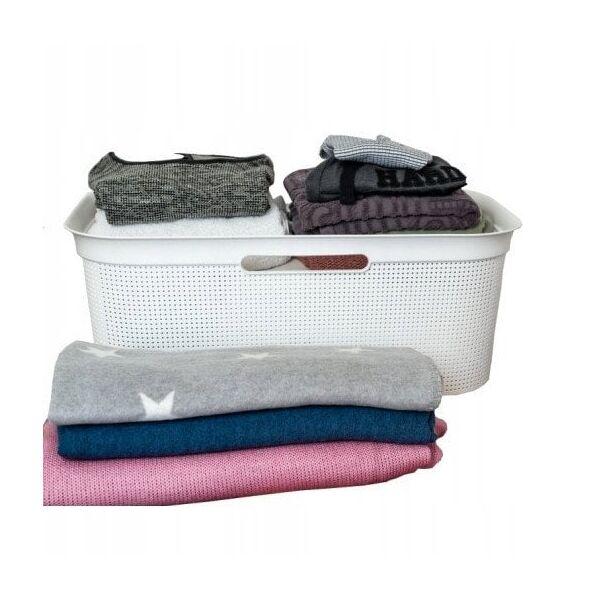 BASKET LAUNDRY BRISEN 41L WHITE COLOR
