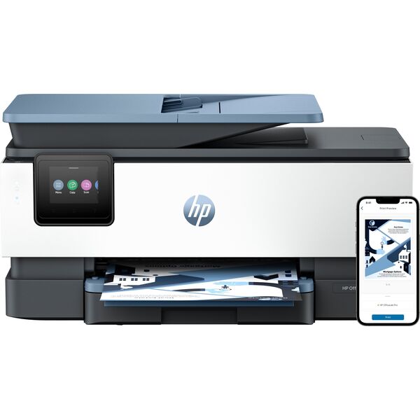HP Officejet Pro 8125e All-in-One - Multifunktionsdrucker - Farbe - Tintenstrahl - Legal (216 x 356 mm) (Original) - A4/Legal (Medien) - bis zu 12 Seiten/Min. (Kopieren) - bis zu 20 Seiten/Min. (Drucken) - 225 Blatt - USB 2.0, Wi-Fi(ac), LAN - dunkle