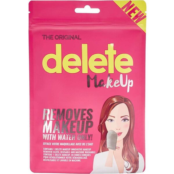 The Original, Delete Makeup, Textile Makeup Remover Glove, Pink For Men