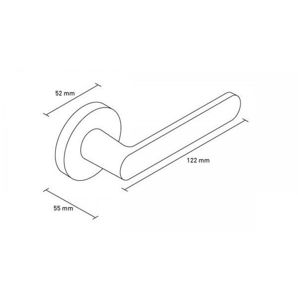 HANDLE DOOR LUNA R SLIM BLACK