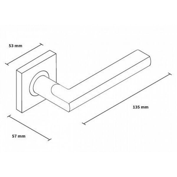 HANDLE DOOR METRO MATTE NICKLE