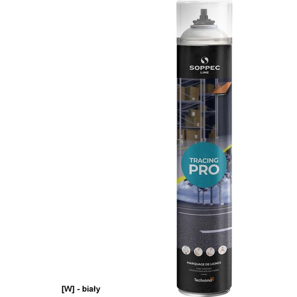 Λευκή μπογιά γραμμών Tracing Pro, Soppec 750 ml
