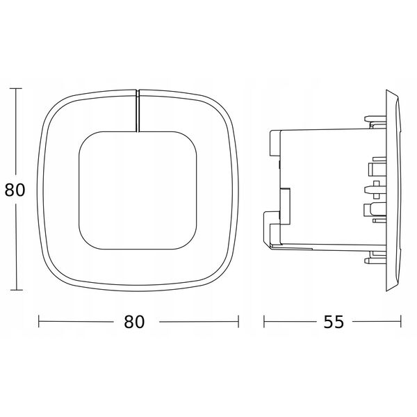 Αισθητήρας παρουσίας Steinel IR Quattro SLIM XS 4m COM1 επιτοίχιος IP20 τετράγωνος λευκός