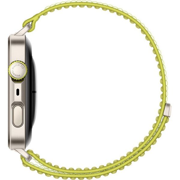 Huawei Watch FIT4 Pro, 3D Woven Žalias Strap, Titanium Body, Seiya-B29