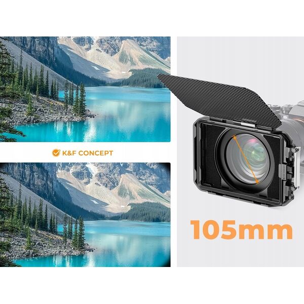 Matte Box Osłona Przeciwsłoneczna Obiektywu 67-95mm Do Aparatu Kamery K&f / Sku.2364v1