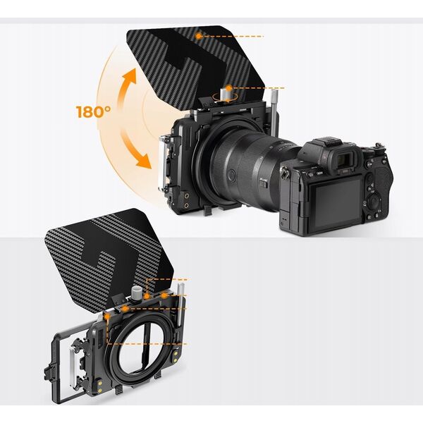 Matte Box Osłona Przeciwsłoneczna Obiektywu 67-95mm Do Aparatu Kamery K&f / Sku.2364v1