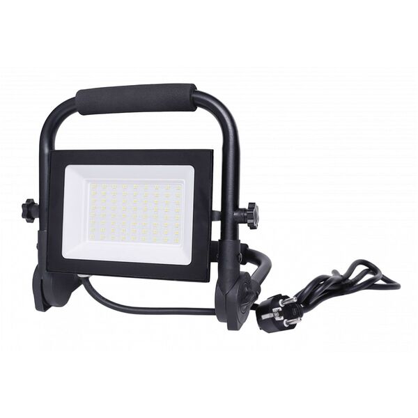 Φορητός προβολέας LED GTV iNEXT, 50 W, 4000 lm, 6400 K, IP65, μαύρο.