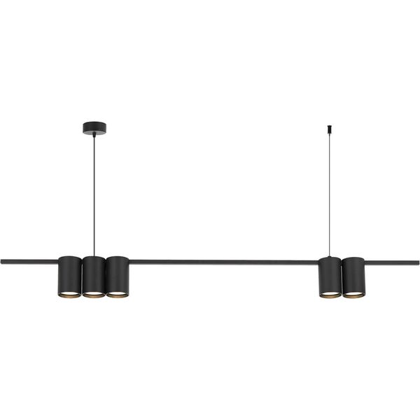 Κρεμαστό φωτιστικό - Genesis black, 5xgu10, μαύρο