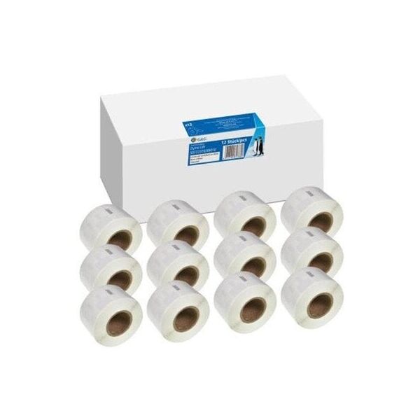 12x G&G Etiketten 28mm x 89mm sw komp. m. Dymo 99010/ s0722370
