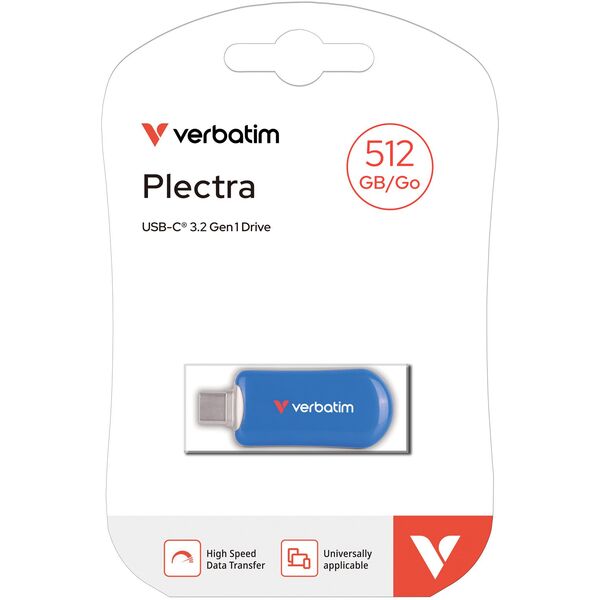 Verbatim Plectra Blue      512GB USB-C Flash Drive          30235