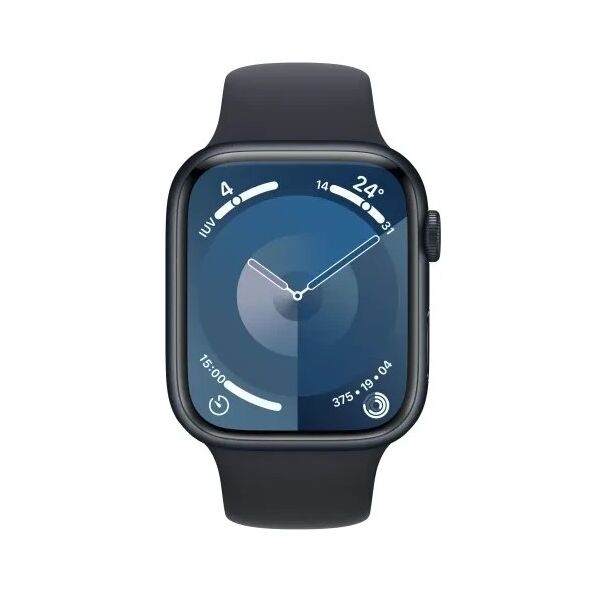 Apple Watch Series 9 (GPS) 45mm Midnight Blue Aluminum Case with Midnight Blue Sport Band, S/M (MR993)