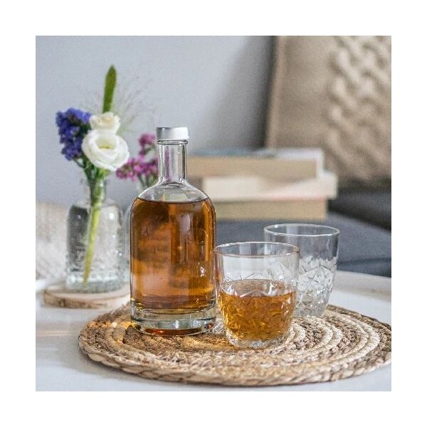 BOTTLE GLASS 0.5L MISS BARKU WITH CAP