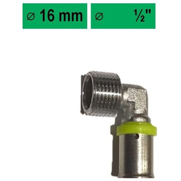 MALE ELBOW 16 X 2,00 - 1/2M