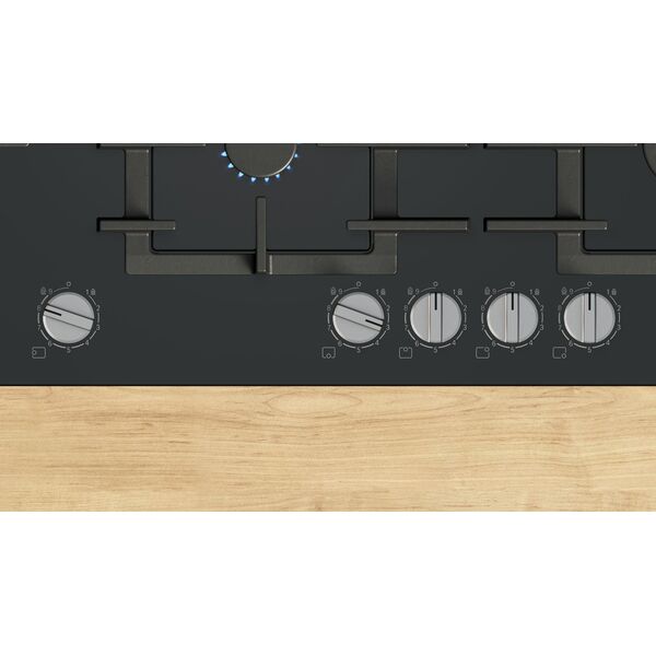 Bosch Serie 6 PPM9A6I40 płyta kuchenna Czarny Wbudowany 90 cm Gaz 5 stref(y)
