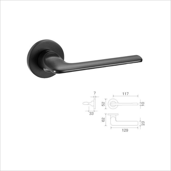 Λαβή πόρτας iNOVO WINDY 184, χρώμα γραφίτη, Universal, SLIM