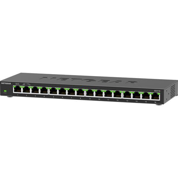 NETGEAR GS316v3 - Switch - unmanaged - 16 x 10/100/1000 - Desktop, wandmontierbar