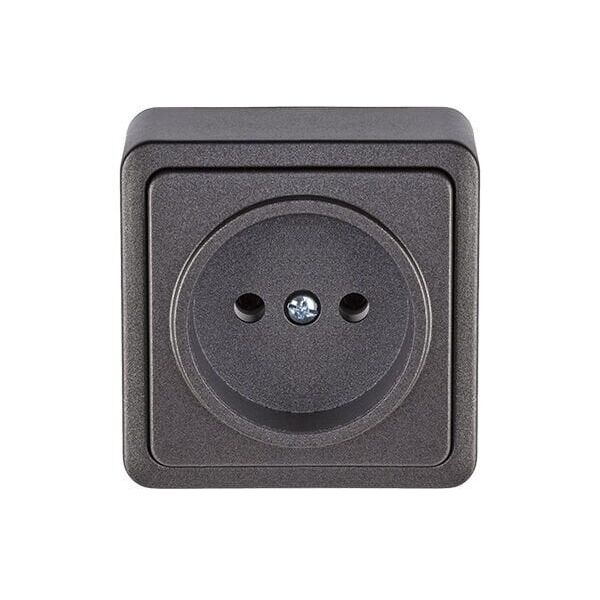 SOCKET RP16-001V OVER PLASTER ANTHR SL+