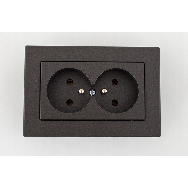 SOCKET DOUBLE FLUSH EARTH-D ANT XP