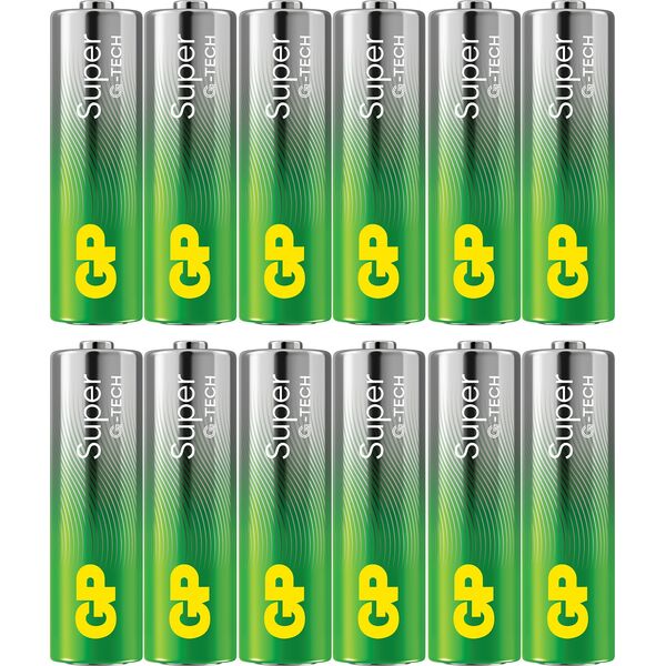 BATTERIES SUPER ALKALINE AA 1.5V 12PCE