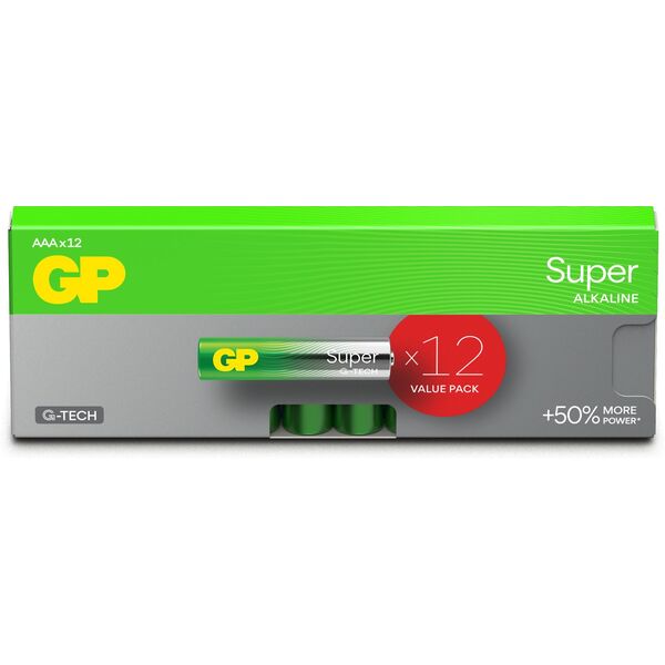 BATTERIES SUPER ALKALINE AAA 1.5V 12PCE