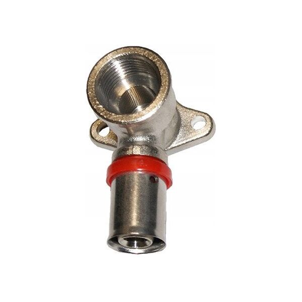 Diamond kolano naścienne zaprasowywane, KOL-Ł, PEX-AL-PEX z mosiądzu 1/2"x20 FZZ-010.1/2X20.KOL-Ł