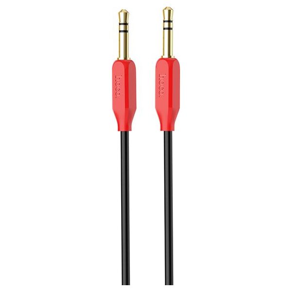 Kabel Hoco Jack 3.5mm - Jack 3.5mm 1m czerwony (6957531079293)