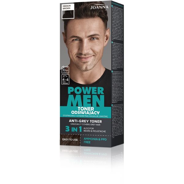 JOANNA Power Men Toner odsiwiający 03 Medium brown 80 g