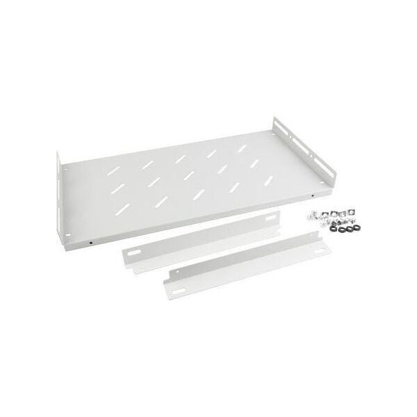 Lanberg Półka do szaf z kątownikiem 19" 450" Szara (AK-1014-S)