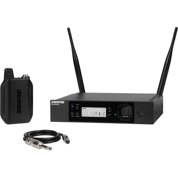 Shure GLXD14R+E-Z4 - Ψηφιακό ασύρματο σύστημα DUAL BAND με πομπό bodypack και καλώδιο κιθάρας W302