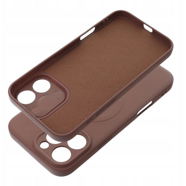 Θήκη SILICONE MAG COVER συμβατή με MagSafe για IPHONE 16 Pro Max καφέ