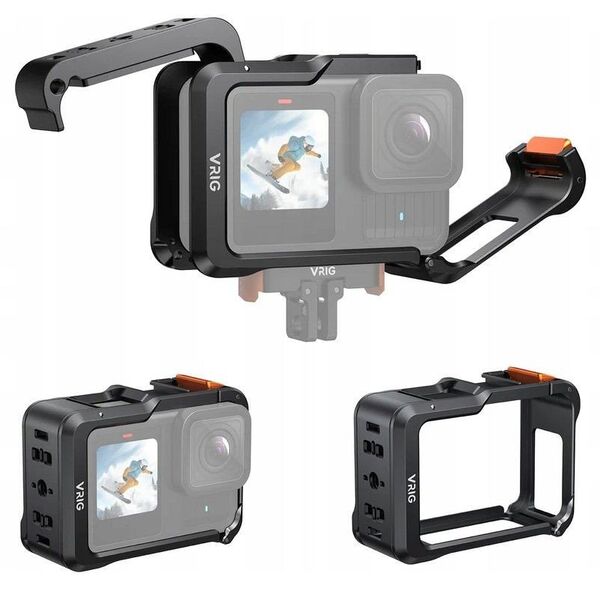 Ramka Obudowa Frame Mount Sanki Iso Gwint 1/4" Do Gopro 13 12 11 10 9 Black / Ga-02