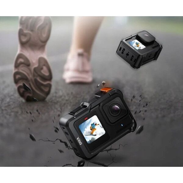 Ramka Obudowa Frame Mount Sanki Iso Gwint 1/4" Do Gopro 13 12 11 10 9 Black / Ga-02