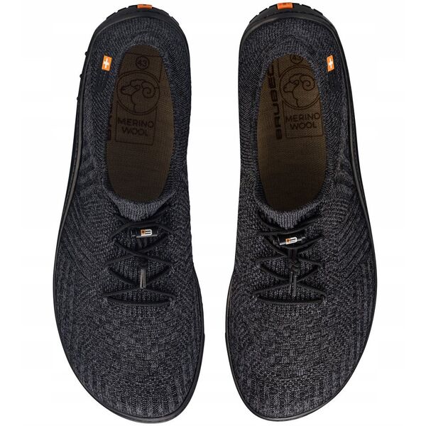 Παπούτσια ανδρικά Barefoot Merino γραφίτης/μαύρο 46