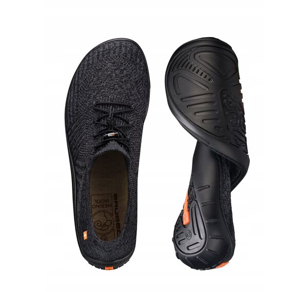 Ανδρικά παπούτσια Barefoot Merino γραφίτης/μαύρο 45