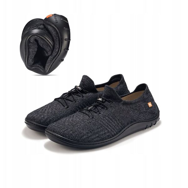 Ανδρικά παπούτσια Barefoot Merino γραφίτης/μαύρο 45