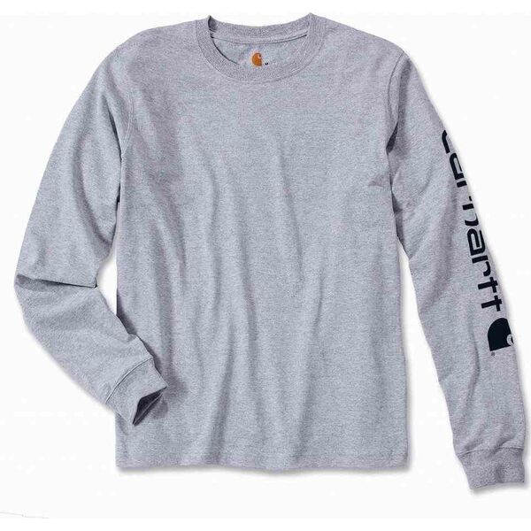 Carhartt Koszulka Carhartt Logo Long Sleeve Grey