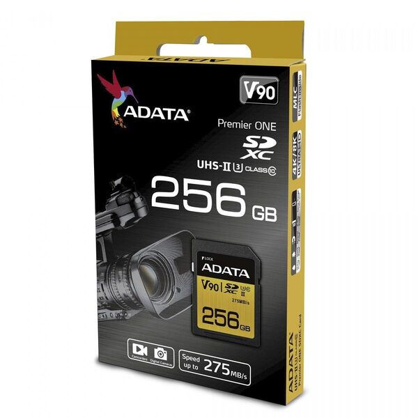 Karta ADATA Premier One SDXC 256 GB Class 10 UHS-II/U3 V90 (ASDX256GUII3CL10-C)