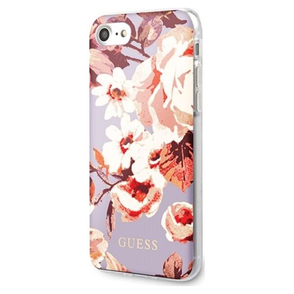 Guess Guess Flower Shiny Collection N2 etui na iPhone SE 2020 / 8 / 7 (lilie)