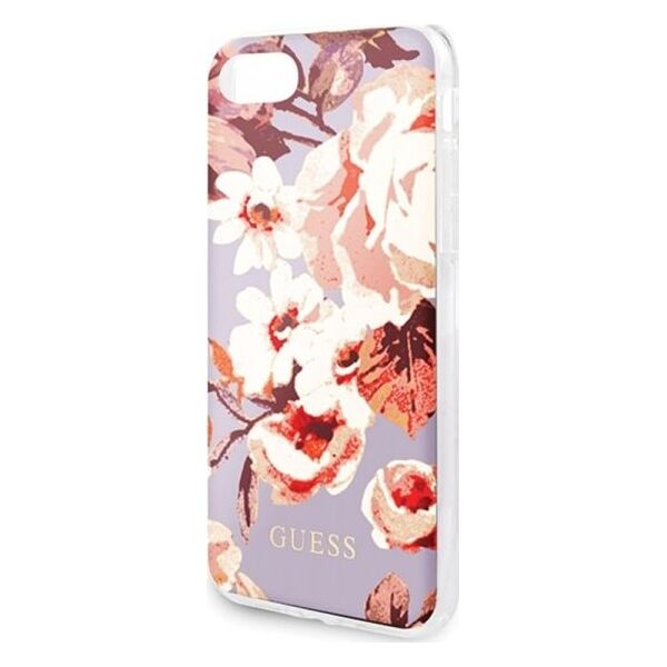 Guess Guess Flower Shiny Collection N2 etui na iPhone SE 2020 / 8 / 7 (lilie)